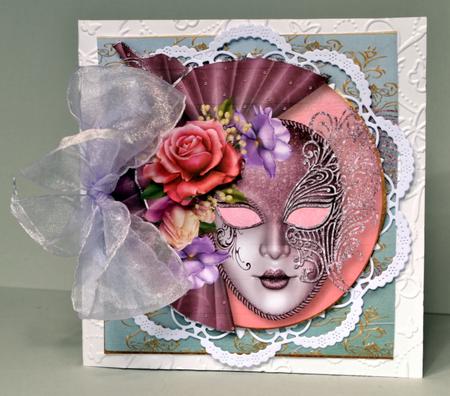Beautiful Belle Roses Masque - Square by Kristina Norbat