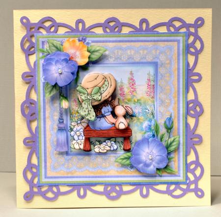 Cherished Moments in the Garden 8x8 Mini Kit with Decoupage by Kristina Norbat