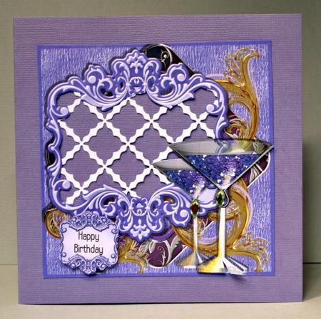Large Fancy Panel - Cocktail Night - Deep Purple by Kristina Norbat
