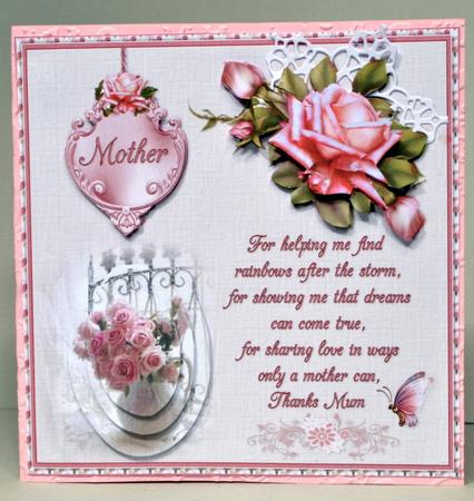 Roses with Verse for Mother by Kristina Norbat