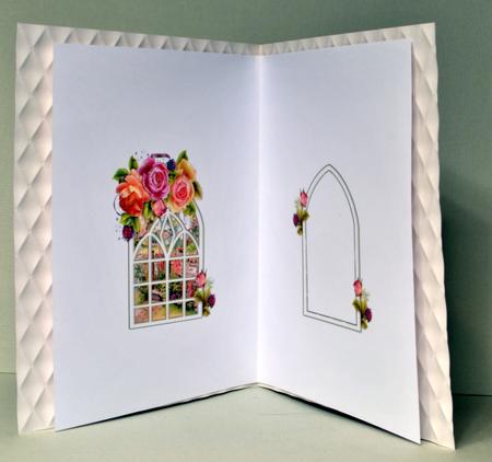 Rose Cottage Through the Window Insert by Kristina Norbat