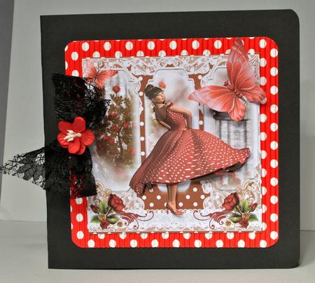 Polka Dot Beauty Card Front Kit by Kristina Norbat