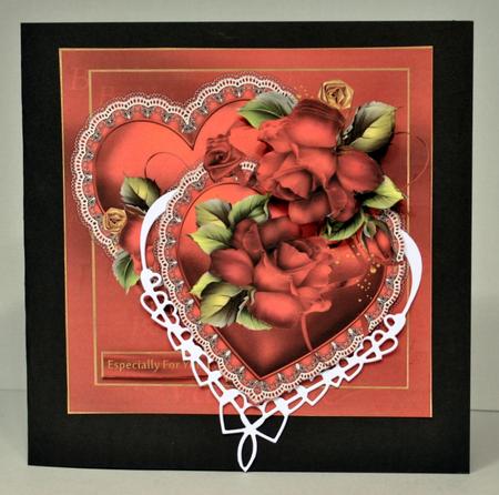 Valentine Hearts and Red Roses by Kristina Norbat