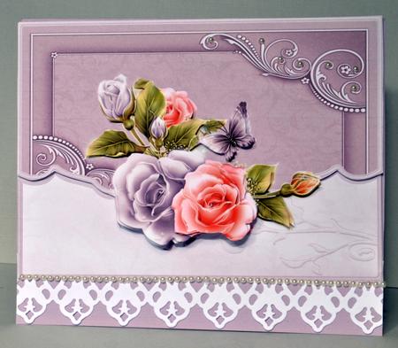 Rose Blush Mock Envelope Card by Kristina Norbat