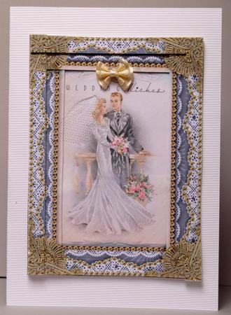Wedding Wishes Spiral Edge Stacker 7x5in Card Front by Kristina Norbat