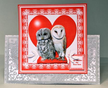 Romantic Barn & Tawny Owls 8 x 8 Decoupage Card Sheet by Kristina Norbat