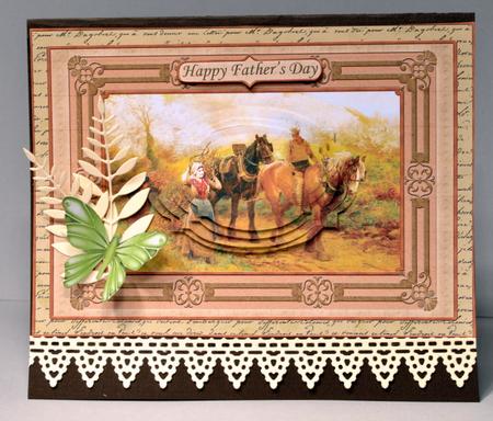 Farm Series Collecting Firewood Quick Card & Pyramage by Kristina Norbat