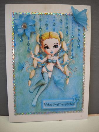 Cute Little Girl with Butterflies by Kristina Norbat