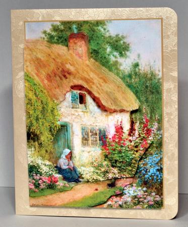 Sitting on the Doorstep Easy Cut Decoupage Card by Kristina Norbat