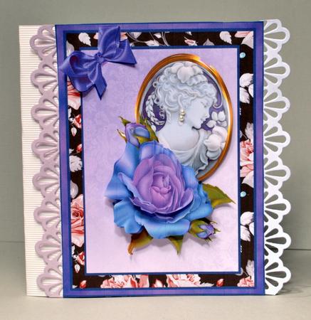 Cameo with Blue Roses by Kristina Norbat