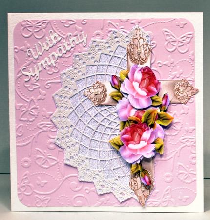 English Roses Cross Sympathy by Kristina Norbat