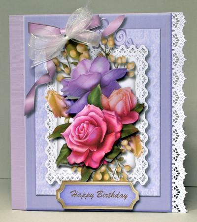 Lovely Lilac Roses and Babys Breath by Kristina Norbat