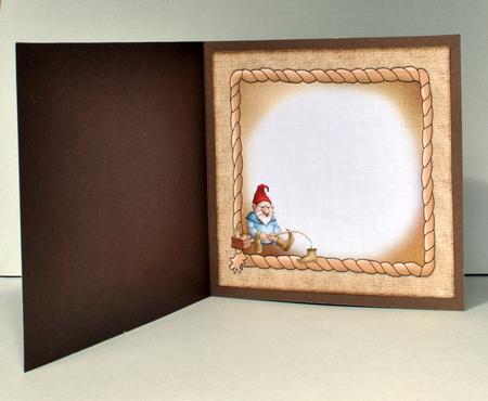 8x8 Fishing Gnome Mini Kit Insert Plate by Kristina Norbat