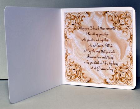 Wedding Insert in Gold with Verse 8x8 by Kristina Norbat