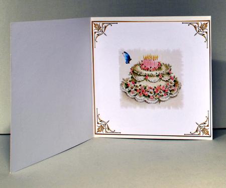 Vintage Birthday Cake Insert 1 by Kristina Norbat