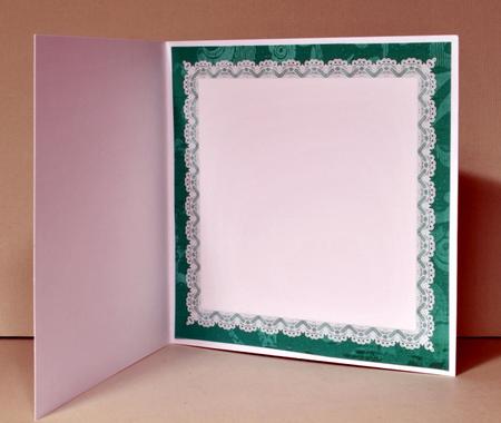Peacock Lace Edge 7in x 7in Square Insert Panel Sheet by Kristina Norbat