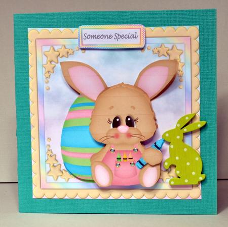 Gorgeous Brown Bunny with Crayons 8x8 Mini Kit by Kristina Norbat