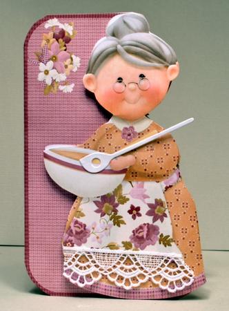 Gran is Baking, Shaped Card Mini Kit by Kristina Norbat