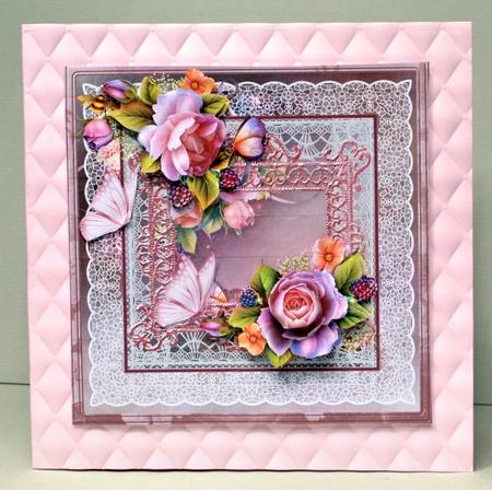 English Rose and Butterfly 8x8 Card Mini Kit by Kristina Norbat