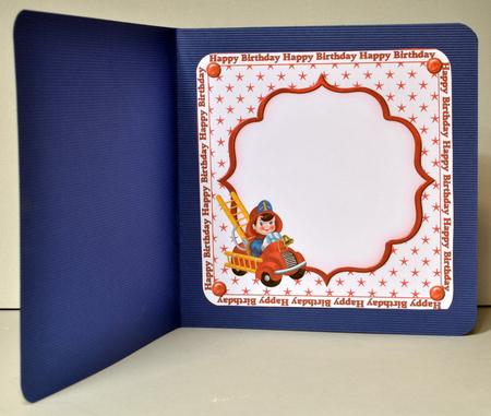 Lil Fireman Birthday Boy Insert by Kristina Norbat
