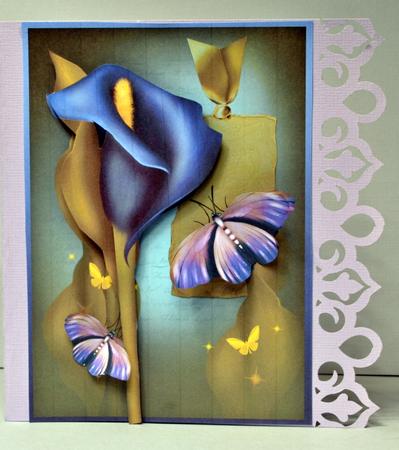 Purple Calla with Butterfly by Kristina Norbat