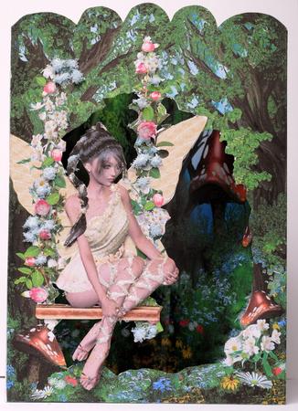 Faerie on a Swing Triangle 3D Card Kit by Kristina Norbat