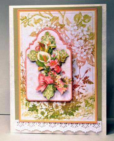 Easter or Sympathy Floral Cross Card Topper & Decoupage by Kristina Norbat