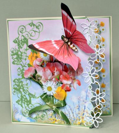 Summer Posy Side Scallop Card Mini Kit by Kristina Norbat