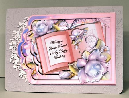Tag Shaped Card with Book Topper - Pink by Kristina Norbat