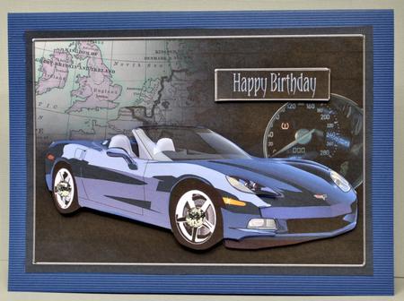 Sports Car Decoupage, Birthday by Kristina Norbat