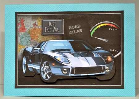 Silver Sports Car Decoupage / Birthday / Driving Test by Kristina Norbat