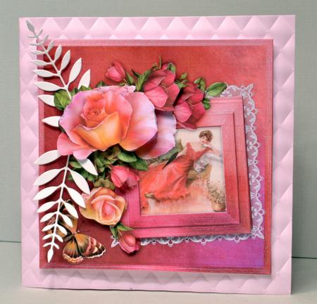 A Rose Portrait 8" Square Card Mini-kit by Kristina Norbat