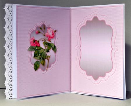 Pink Roses Quick Card Matching A5 Insert by Kristina Norbat