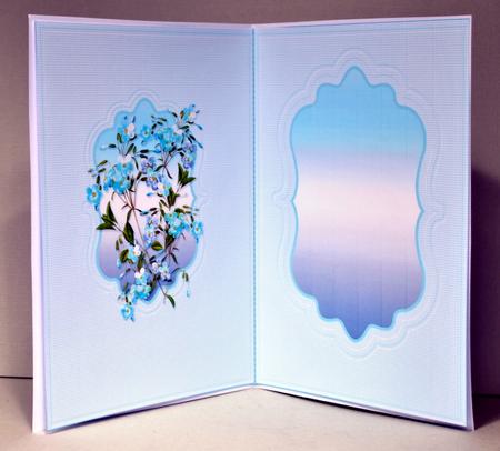 Blue and Lilac Flowers Quick Card Matching A5 Insert by Kristina Norbat