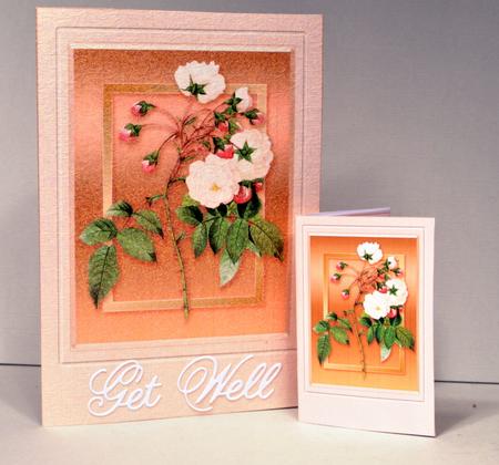 White Roses Quick Card by Kristina Norbat