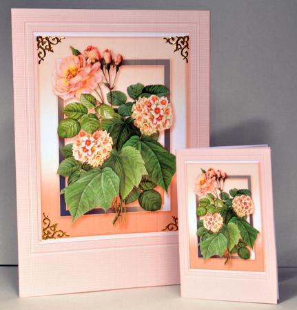 Peach Floral Bouquet Quick Card by Kristina Norbat