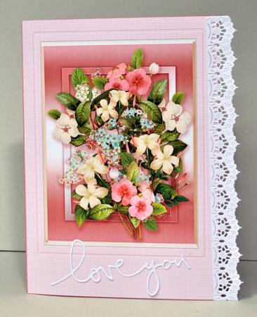 Mixed Floral Bouquet Quick Card by Kristina Norbat