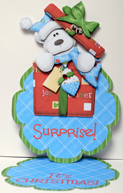 Giant Flower Easel Card Kit - Christmas Surprise! by Kristina Norbat