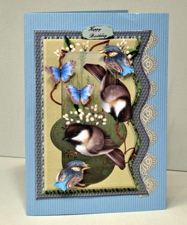 Wave Card Precious Birds by Kristina Norbat