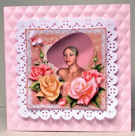The Pink Hat Topper with Roses by Kristina Norbat
