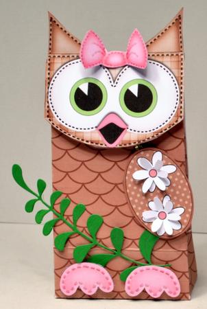 3D Little Hoot Owl Cute Character Gift Bag Mini Kit by Kristina Norbat