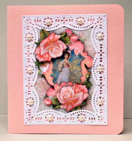 Vintage Female with Roses by Kristina Norbat