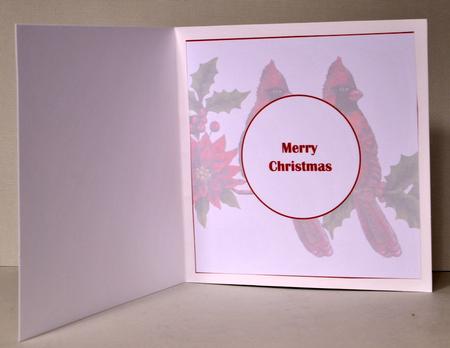 Christmas Cardinals Insert 8x8 by Kristina Norbat