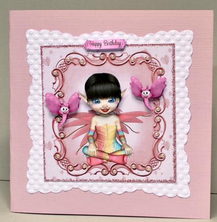 Cute Faerie with Cheeky Butterflie 8x8 by Kristina Norbat