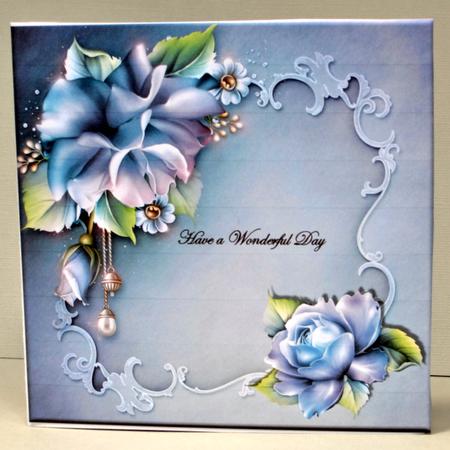 Box Card - Beautiful Blue Shoe - Insert by Kristina Norbat