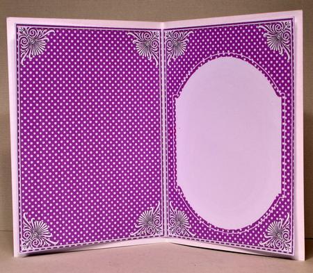 Purple Dotty Fashion Base 7x5in Folded Insert by Kristina Norbat