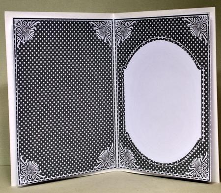 Black Dotty Fashion Base 7x5in Folded Insert by Kristina Norbat