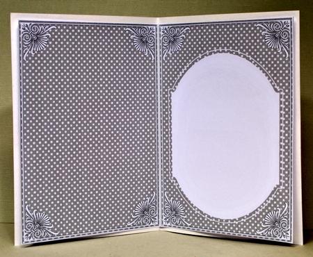 Silver Dotty Fashion Base 7x5in Folded Insert by Kristina Norbat