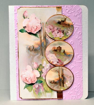Dog-rose Over the Edge Card with Decoupage by Kristina Norbat