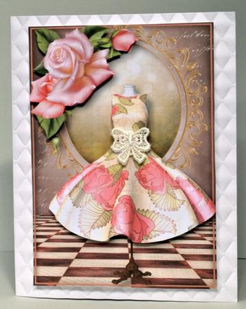 Fabulous Vintage Pink Rose Dress by Kristina Norbat